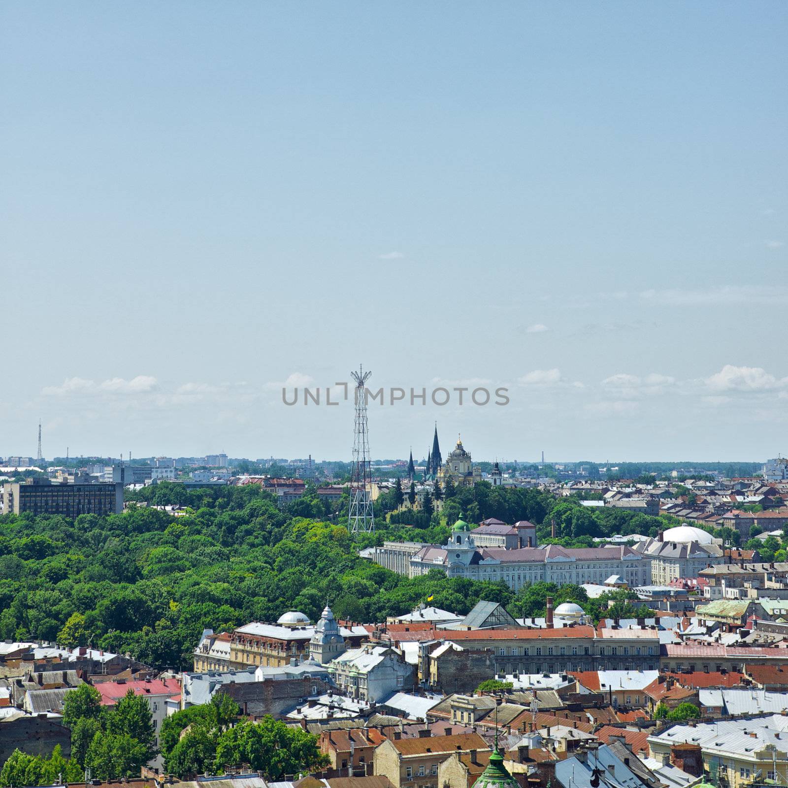 Lviv Aerial View by petr_malyshev