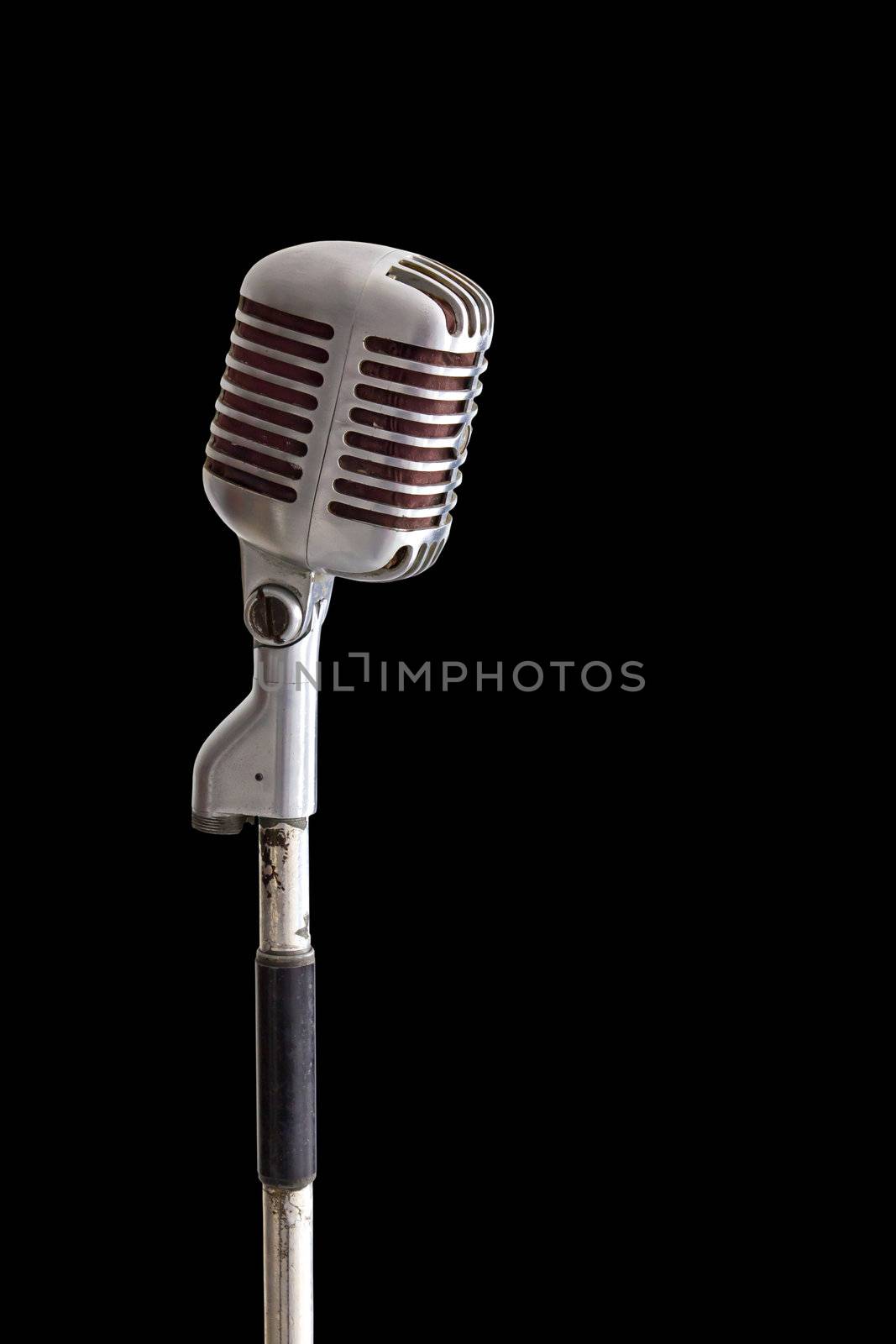 vintage microphone isolated by tungphoto