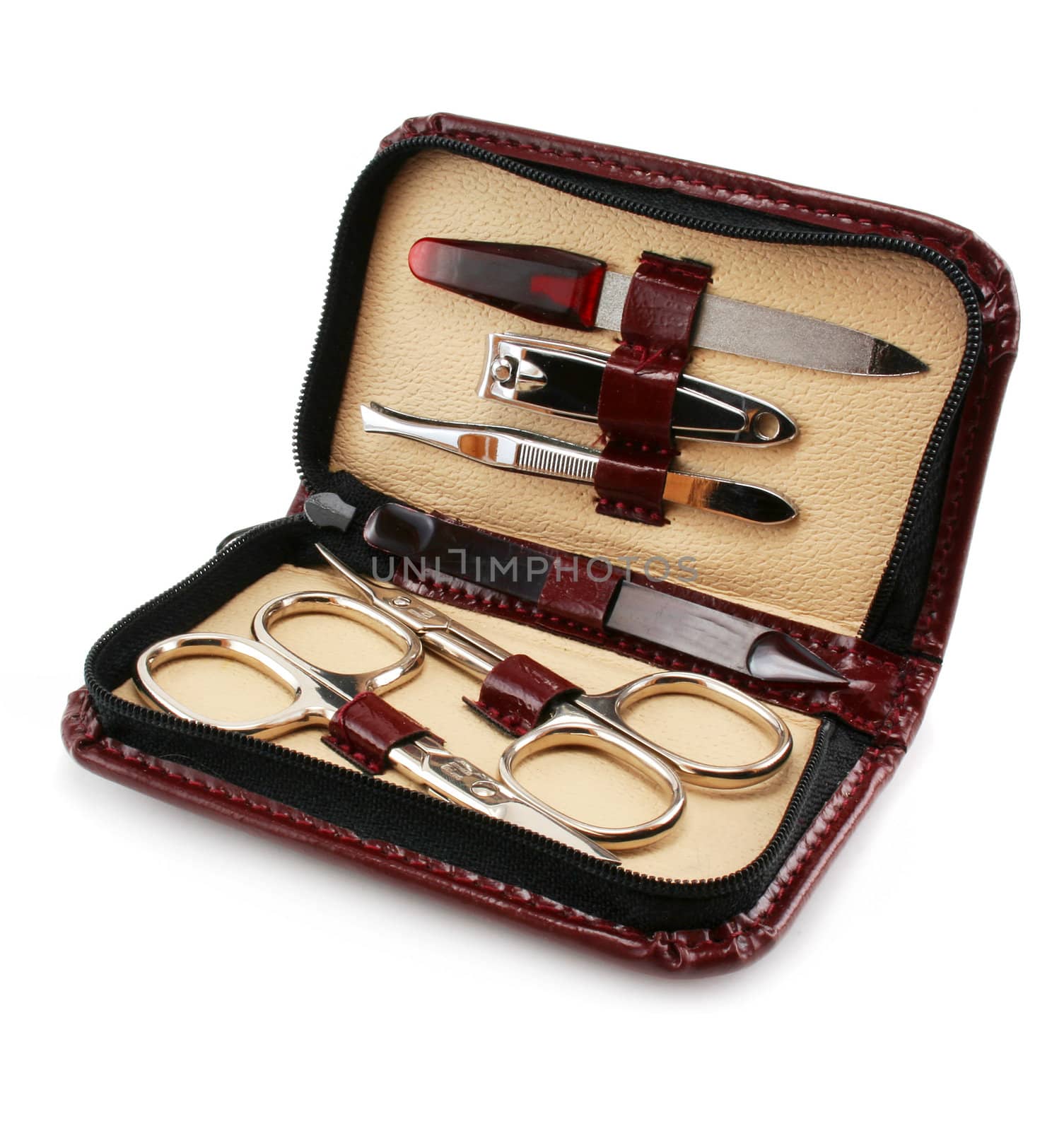 manicure set case isolated on a white background