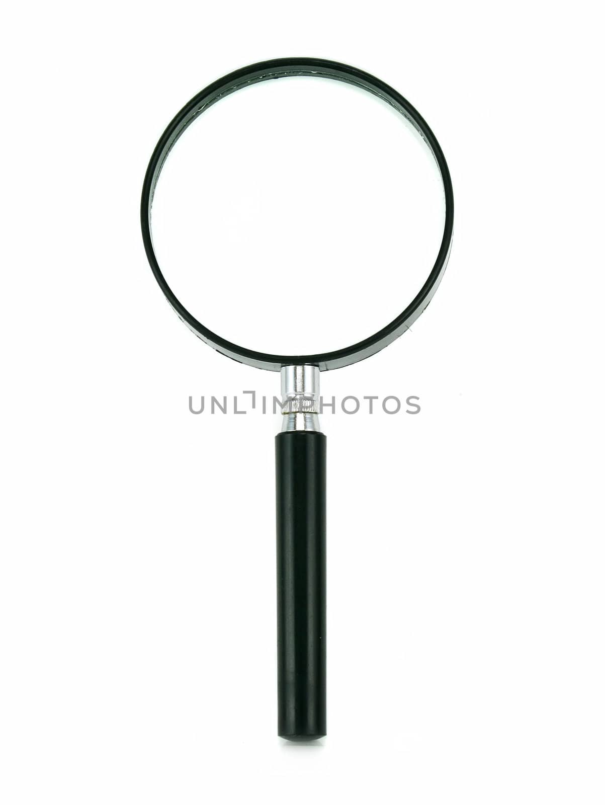 Magnifying glass isolated by alphacell