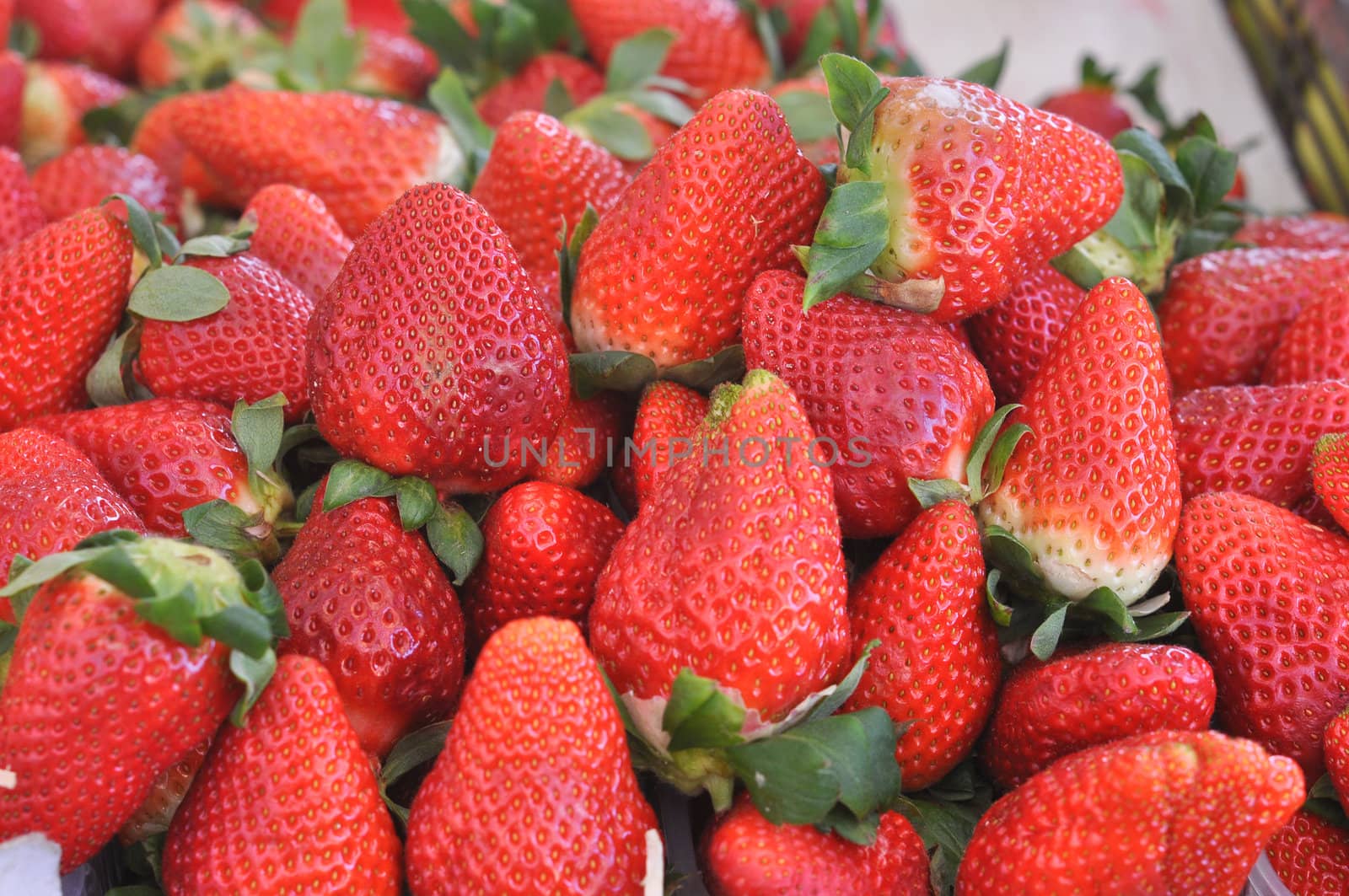 Strawberry fruit useful as a food background