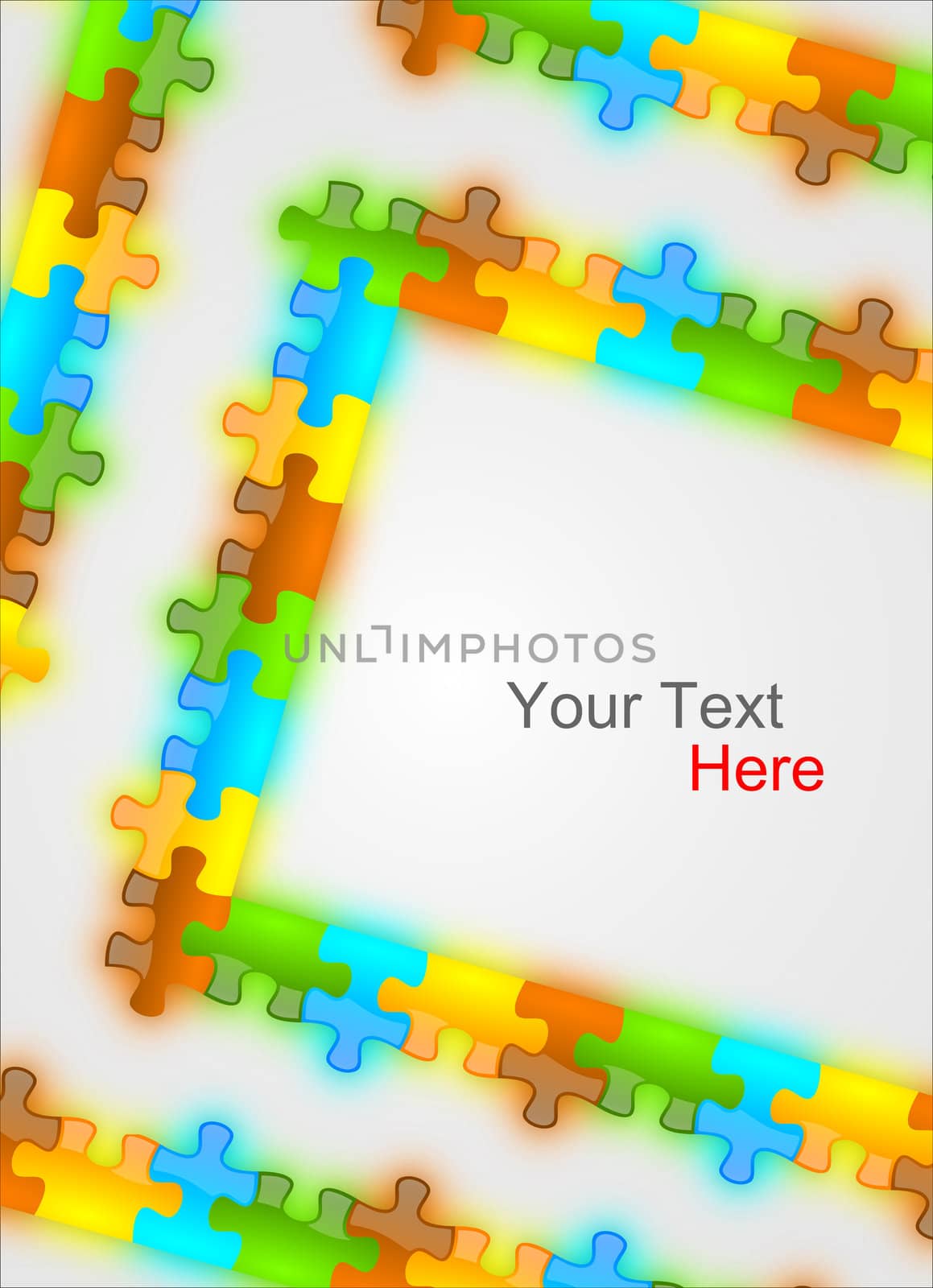 Color and glossy puzzle frame background usefull for cover pages, brochure, presentation and advertising messages