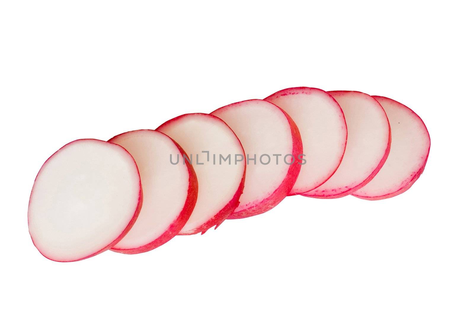 An image of slices of garden radish