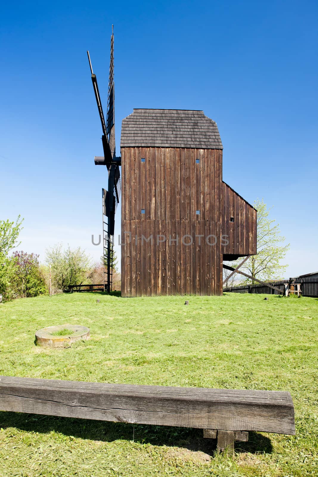 wooden windmill, Klobouky u Brna, Czech Republic