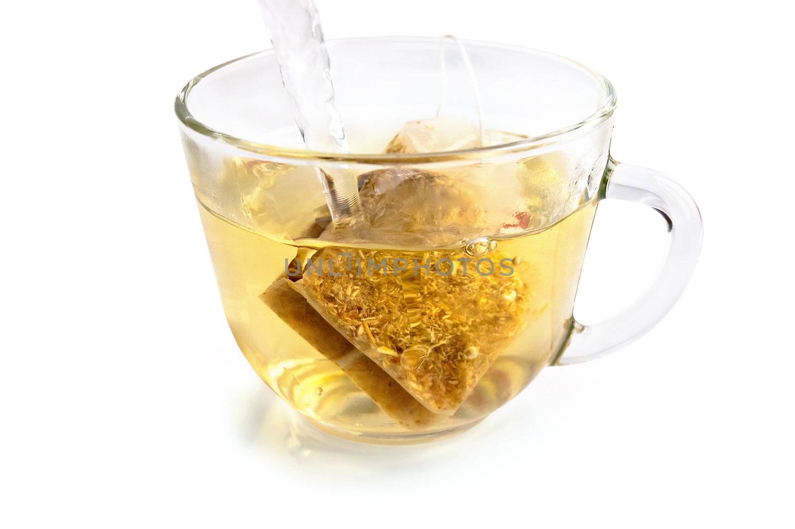 Green herbal tea bags by rezkrr