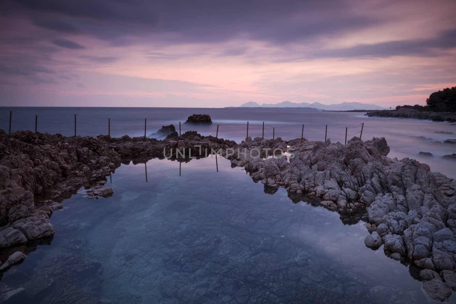 Twilight in French Riviera.