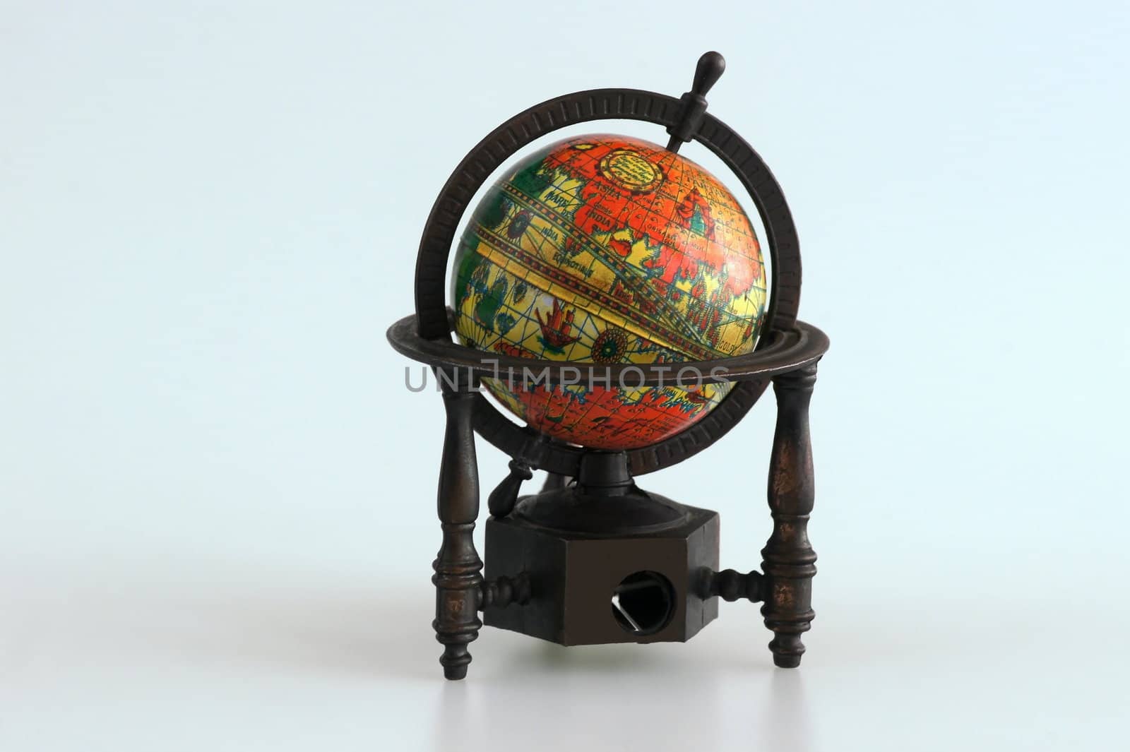 vintage pencil sharpener in form of globe