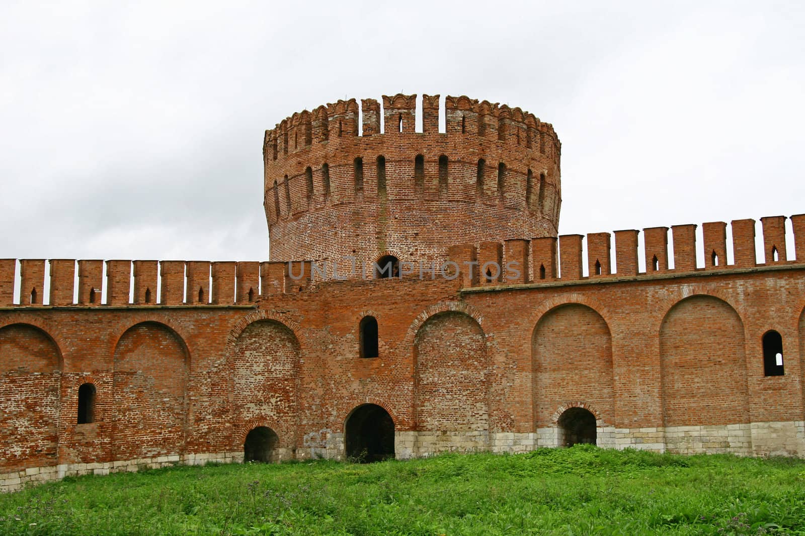 Red Wall and tower of Smolensk`s kremlin