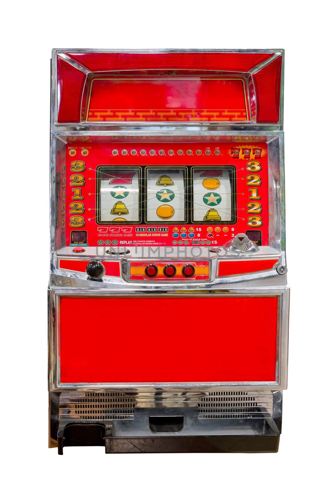 vintage slot machine isolated
