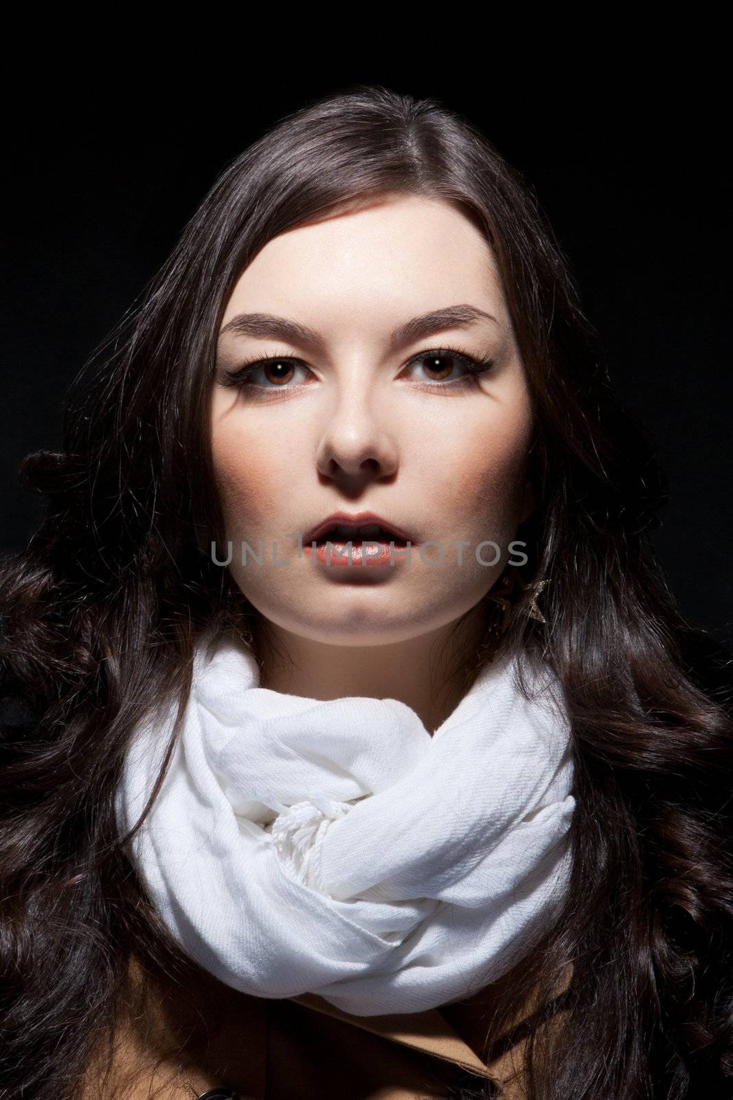 Portrait of russian woman on dark background by nigerfoxy