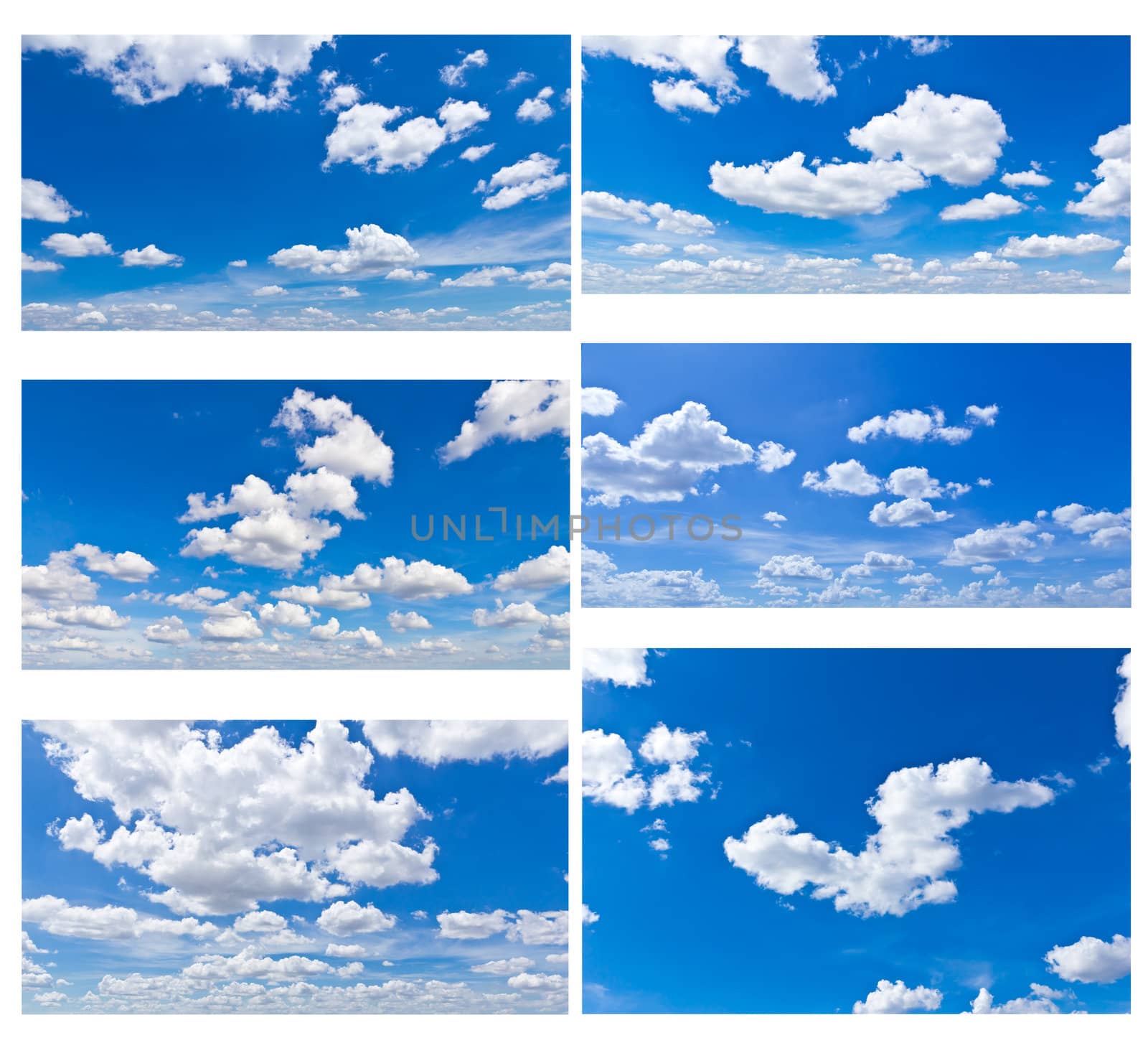 set of cloud and blue sky