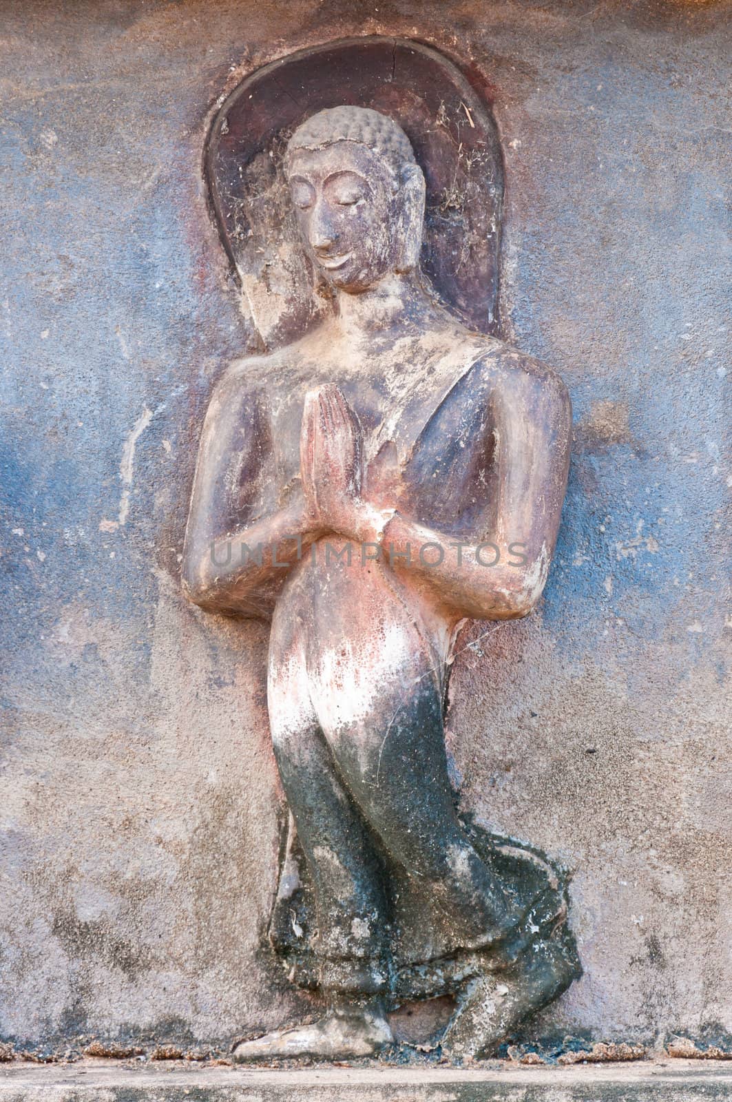 Buddha sculpture Disciples from Wat Mahathat temple, Sukhothai. by sayhmog