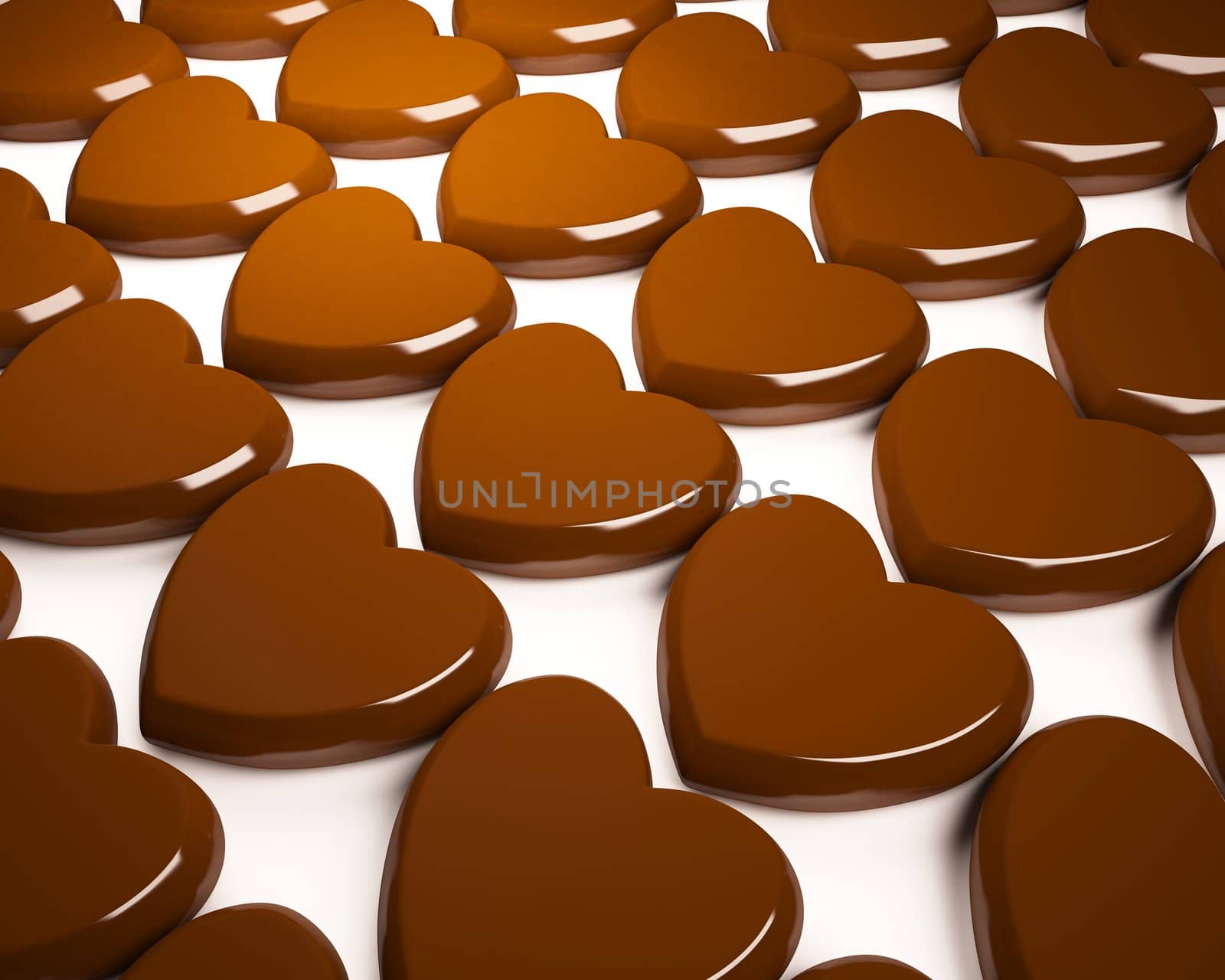 Chocolate heart 3D creative