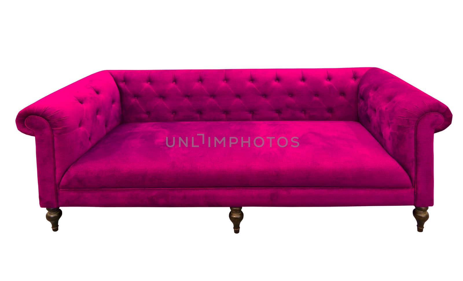 purple sofa isolated on white background