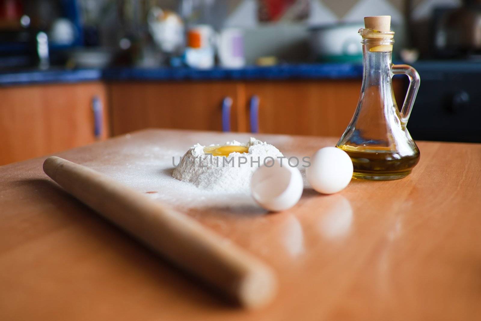 Eggs and flour for baking by velkol