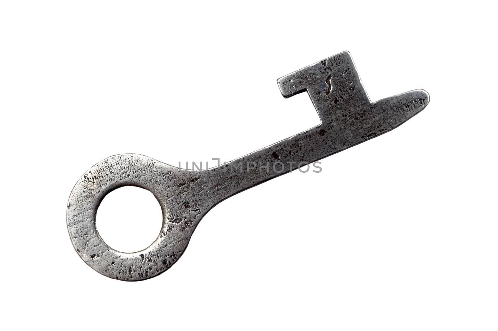 An image of an old metal key
