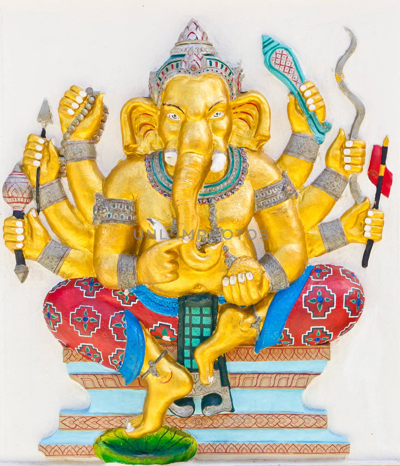 Indian or Hindu God Named Duraga Ganapati, Temple in thailand