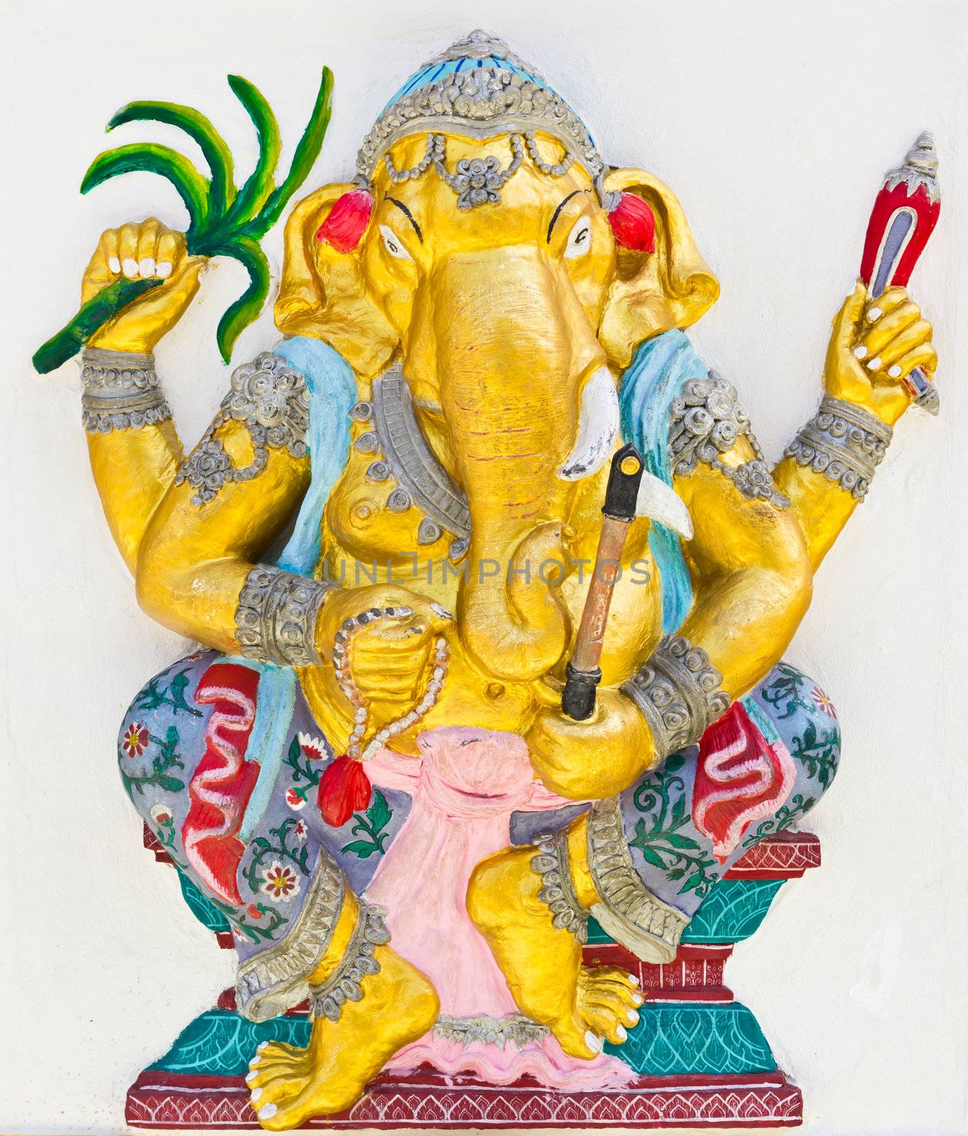 Indian or Hindu God Named Yoga Ganapati by tungphoto