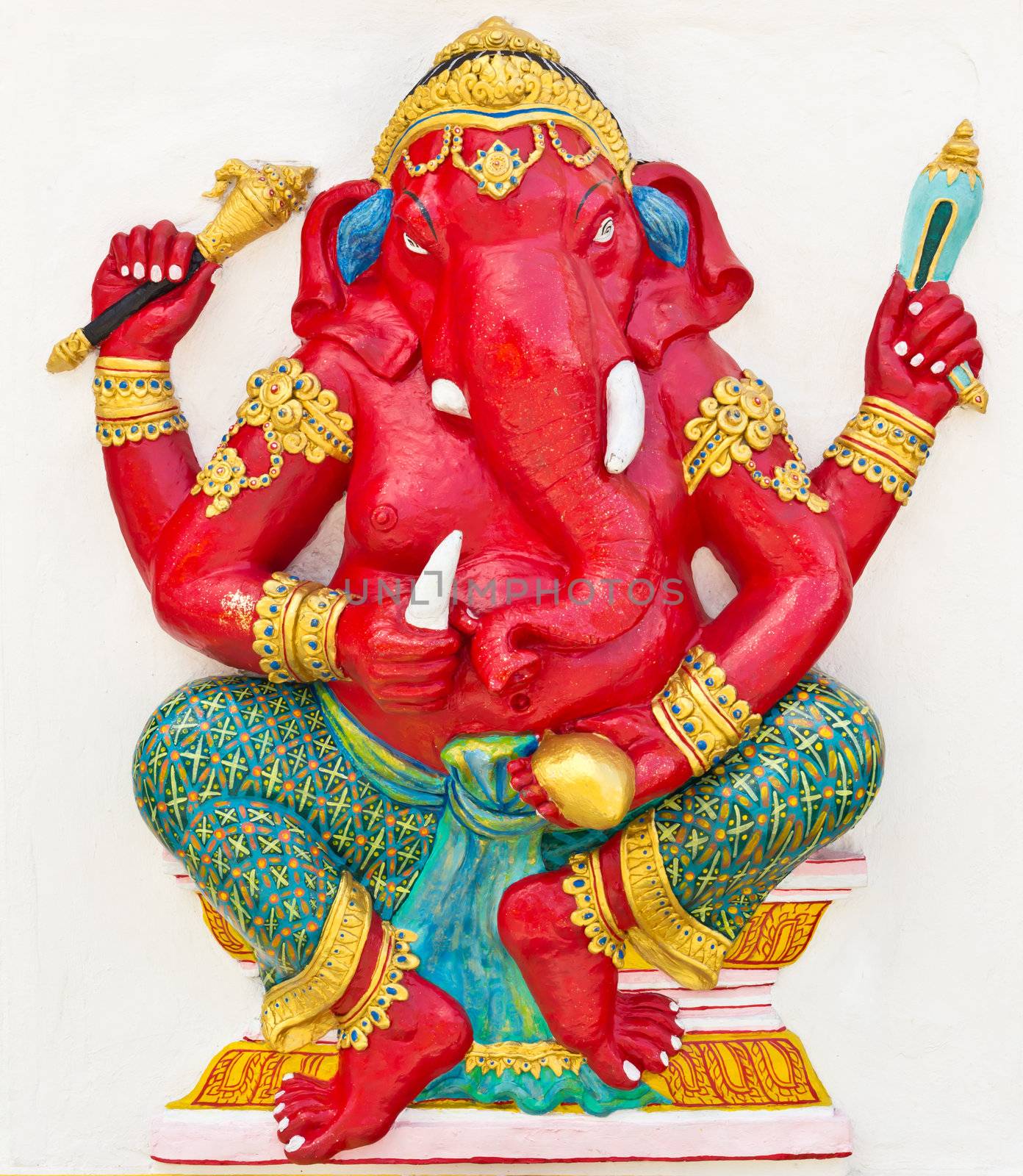 Indian or Hindu God Named Dhundhi Ganapati at temple in thailand
