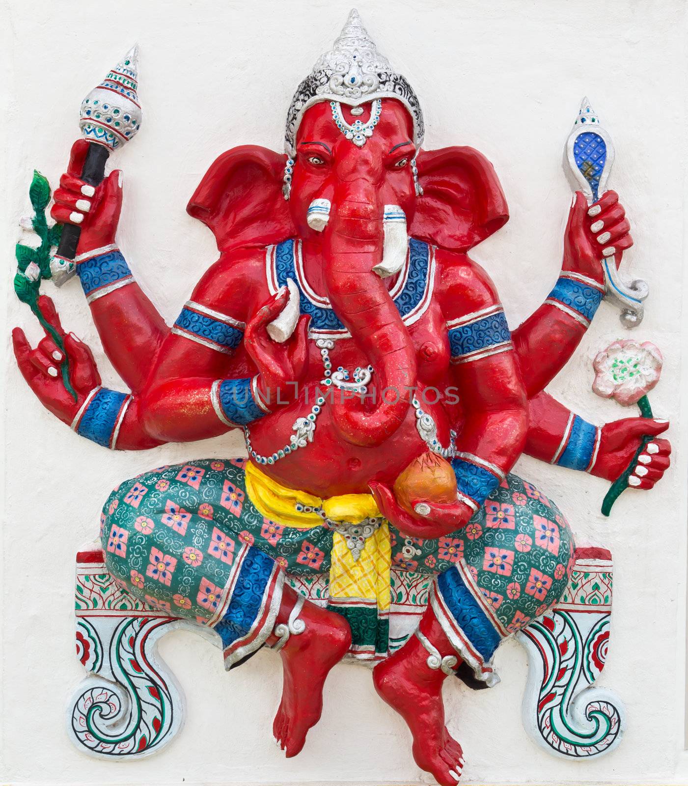 Indian or Hindu God Named Kasipa Porasada Ganapati by tungphoto