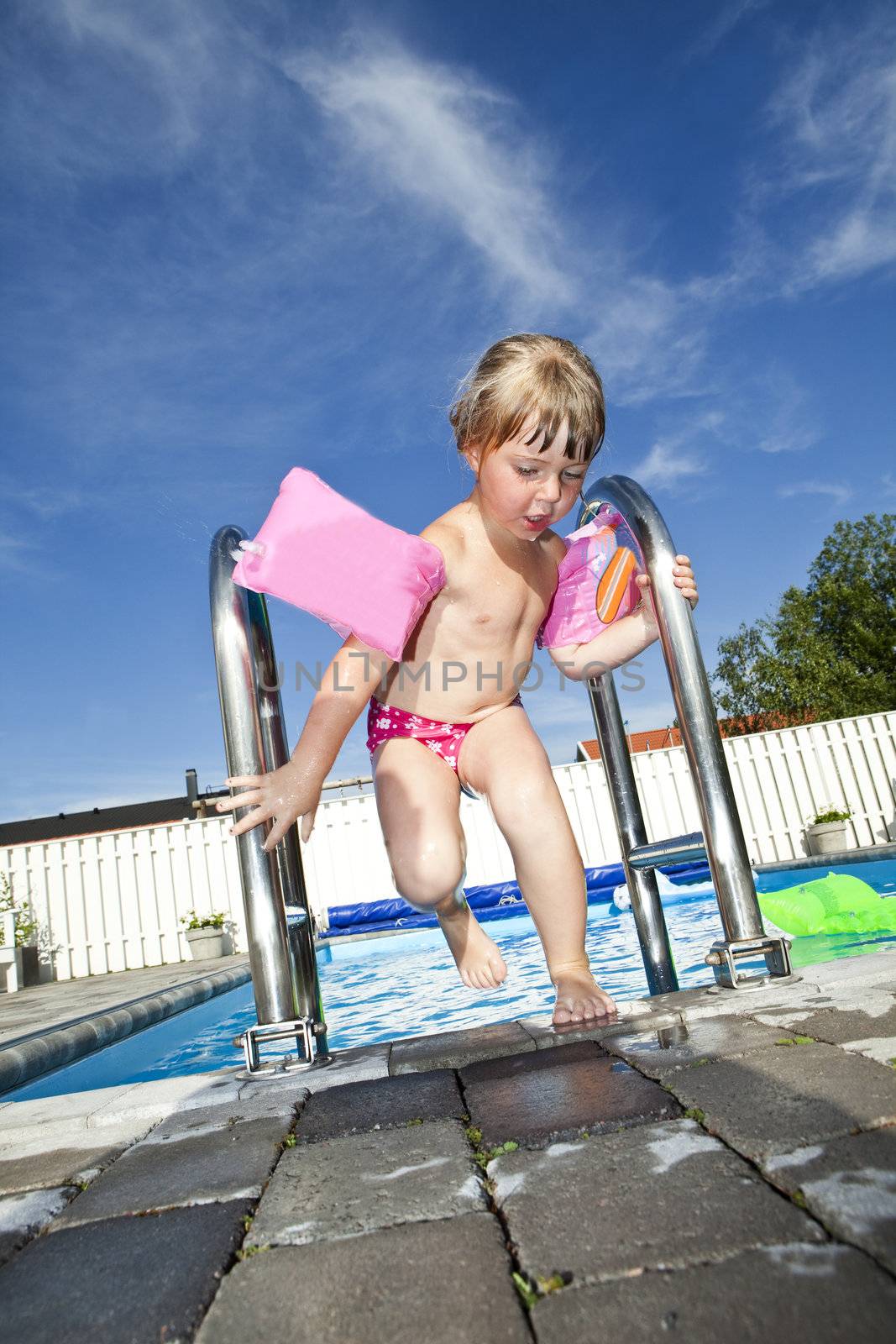 Young Girl at the Swimming Pool