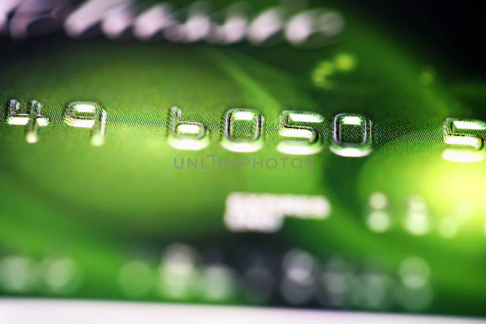 Financial theme: photo of part of credit card