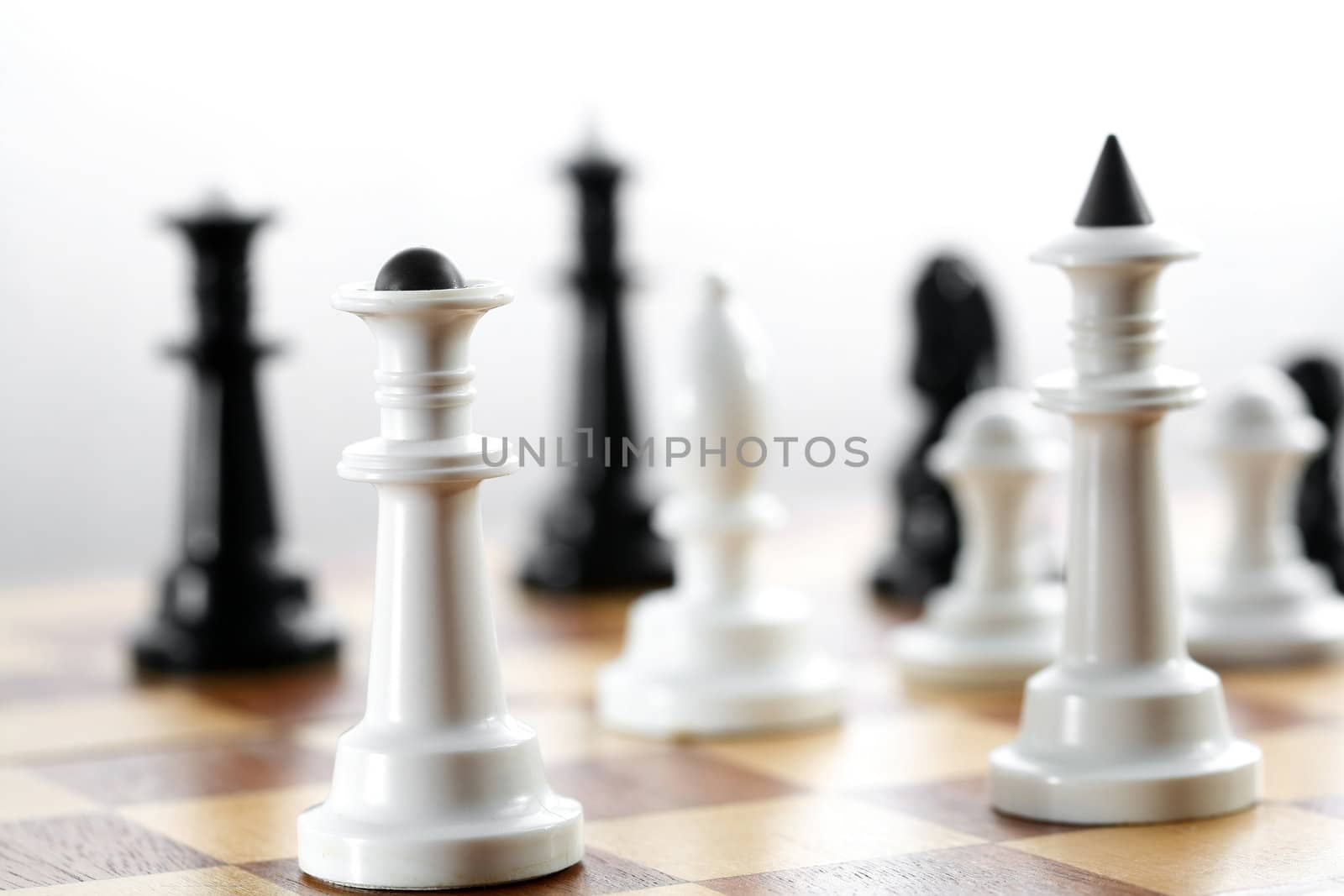Stock photo: an image of chess on a board