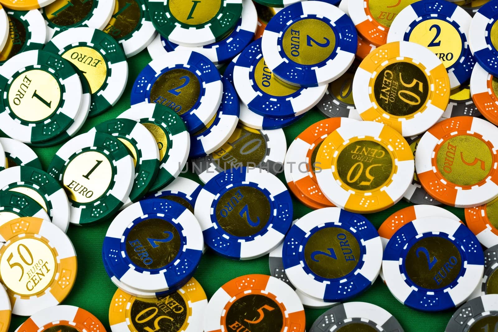 An image of a great amount of poker chips