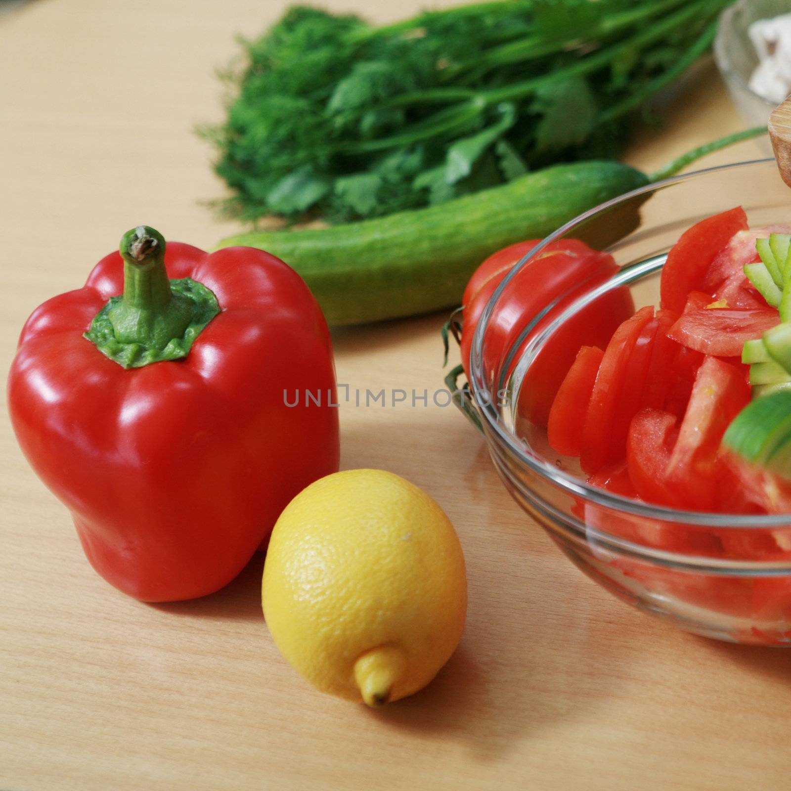 An image of bright vegetables on the table