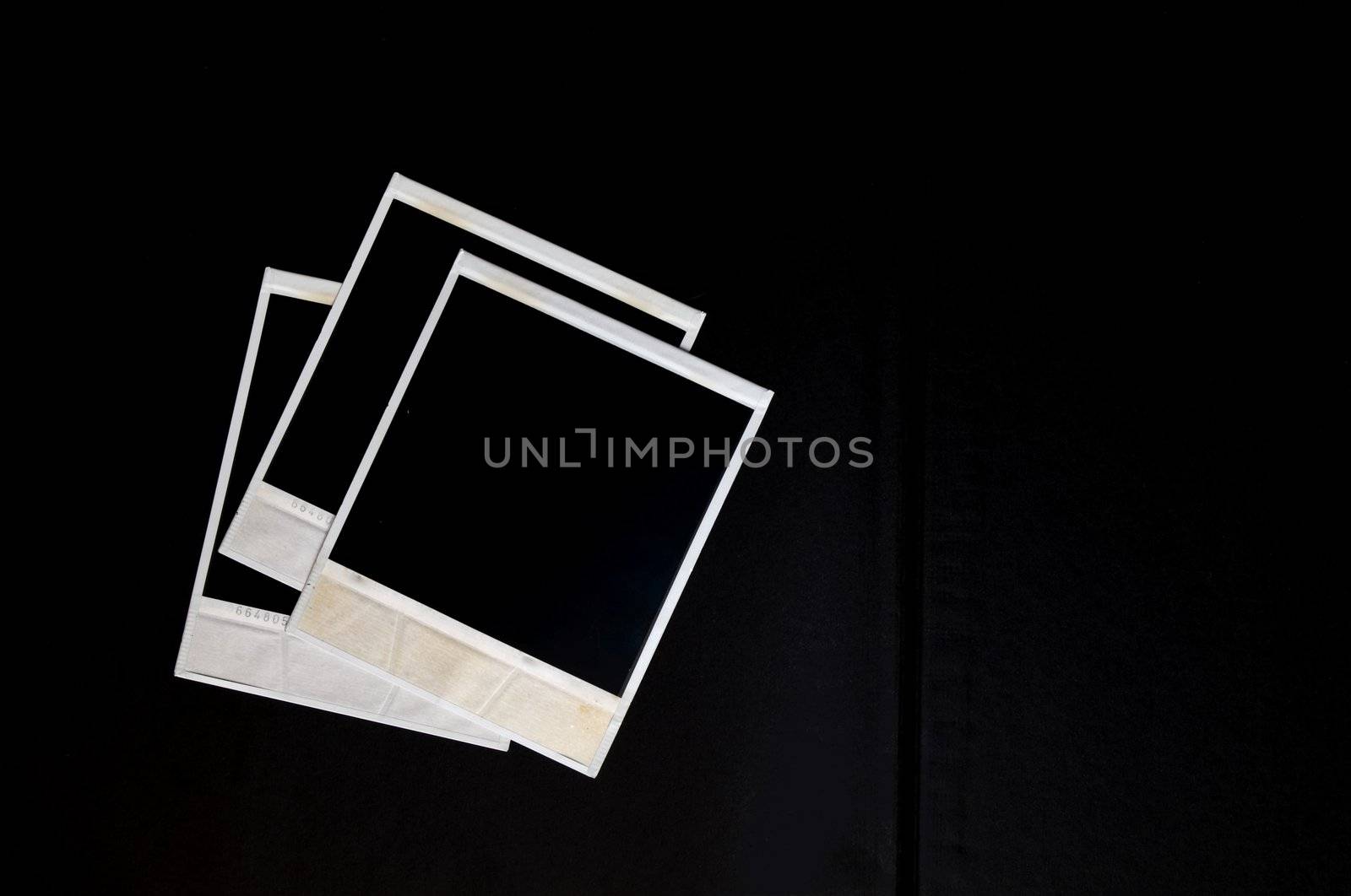 An image of white frames on black background