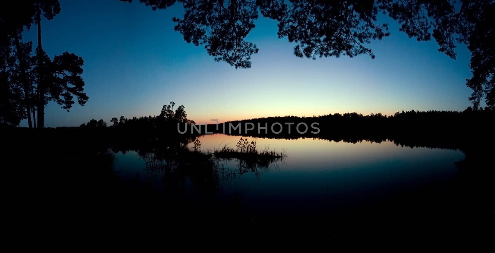 Lake in night by velkol