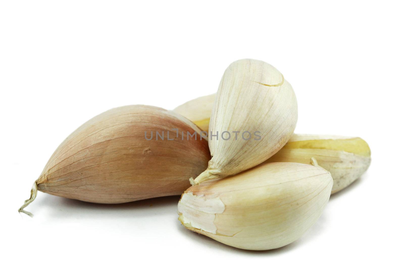 Garlic clove isolated on white background by bajita111122