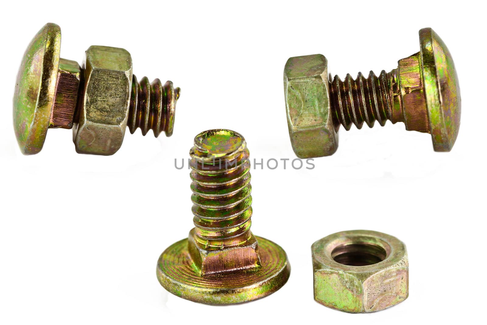 various views of the bolt and nut , by bajita111122