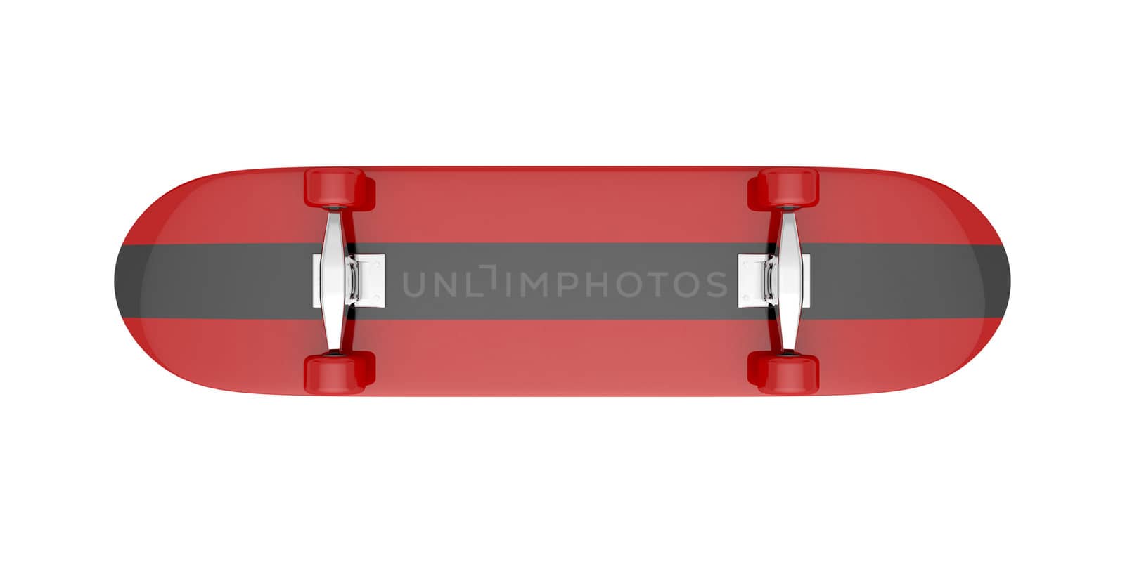 Skateboard isolated on white by magraphics
