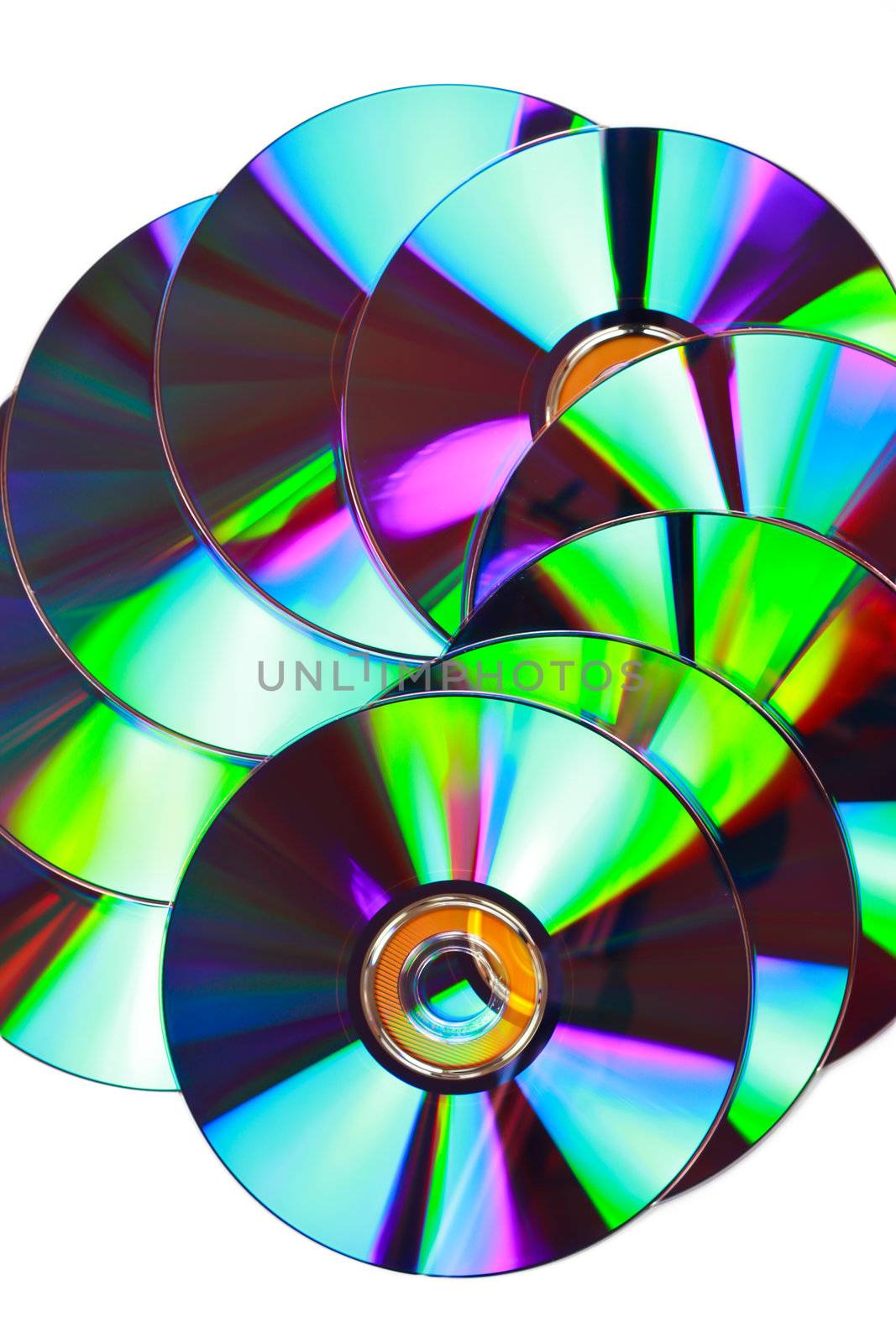 closes – up CD texture in white background