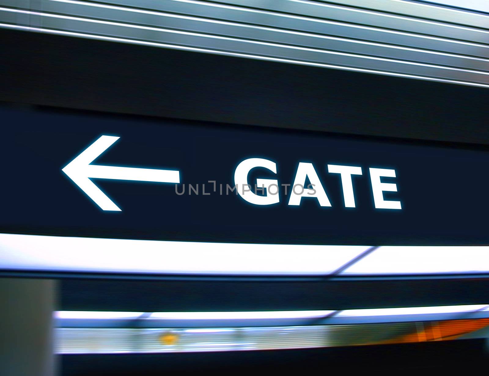 Tourist info signage in airport in international language