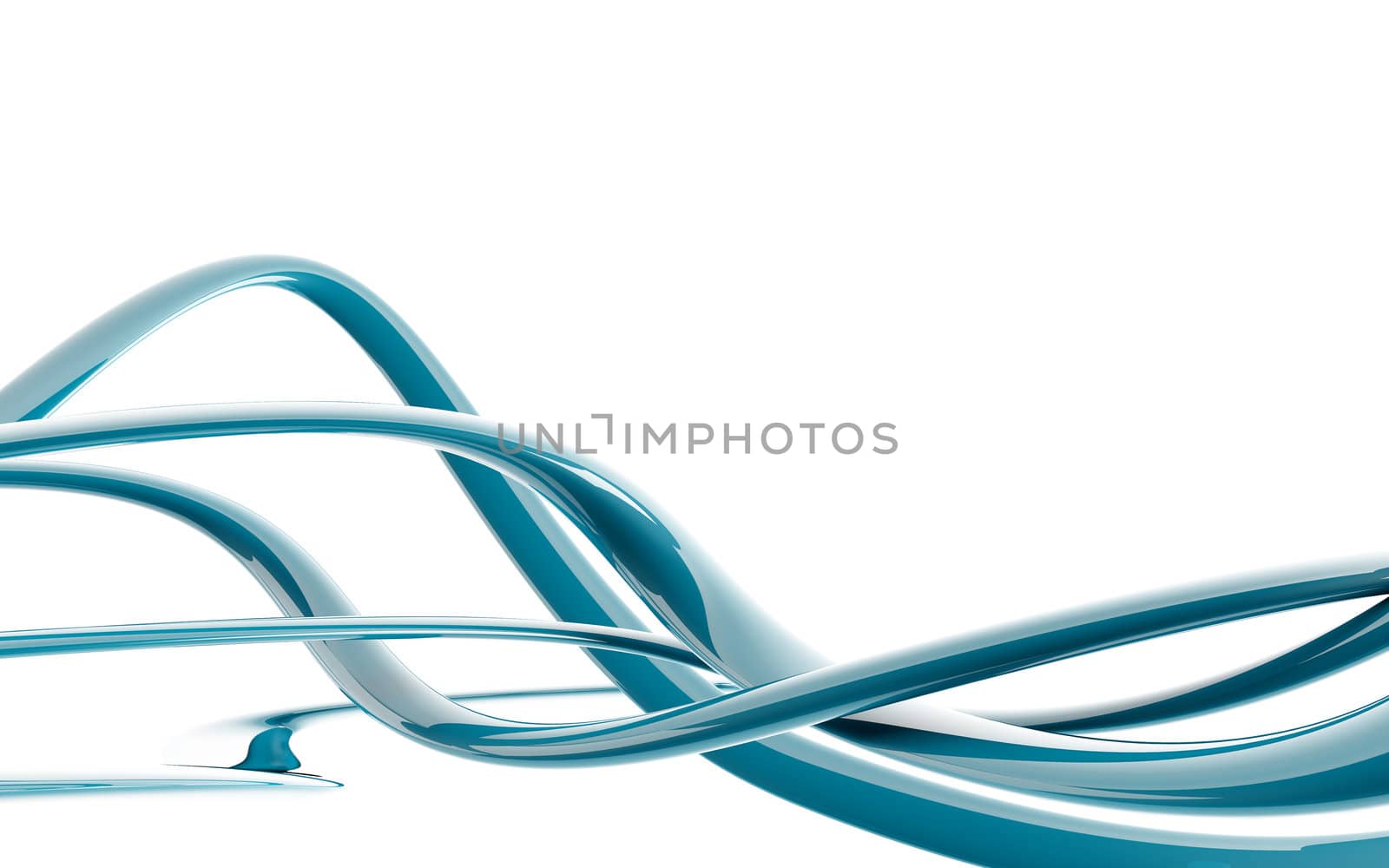 Abstract blue waves on white as a background