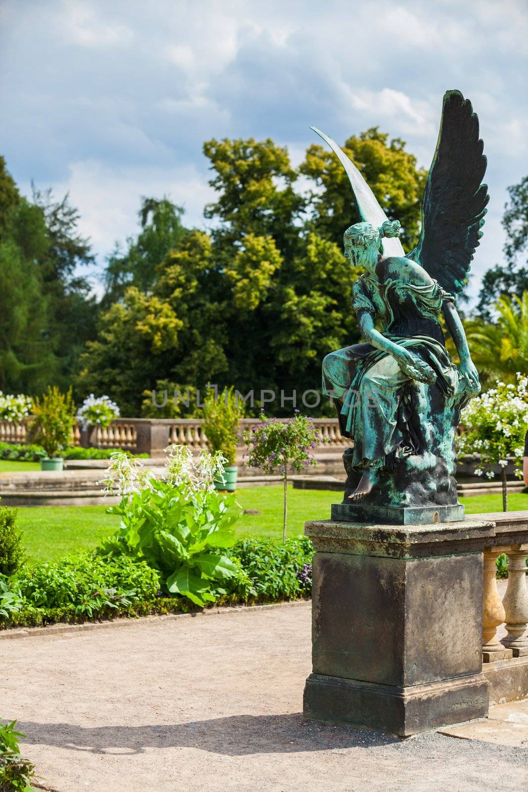 sculpture at Sanssouci Palace in Potsdam Germany on UNESCO World Heritage list