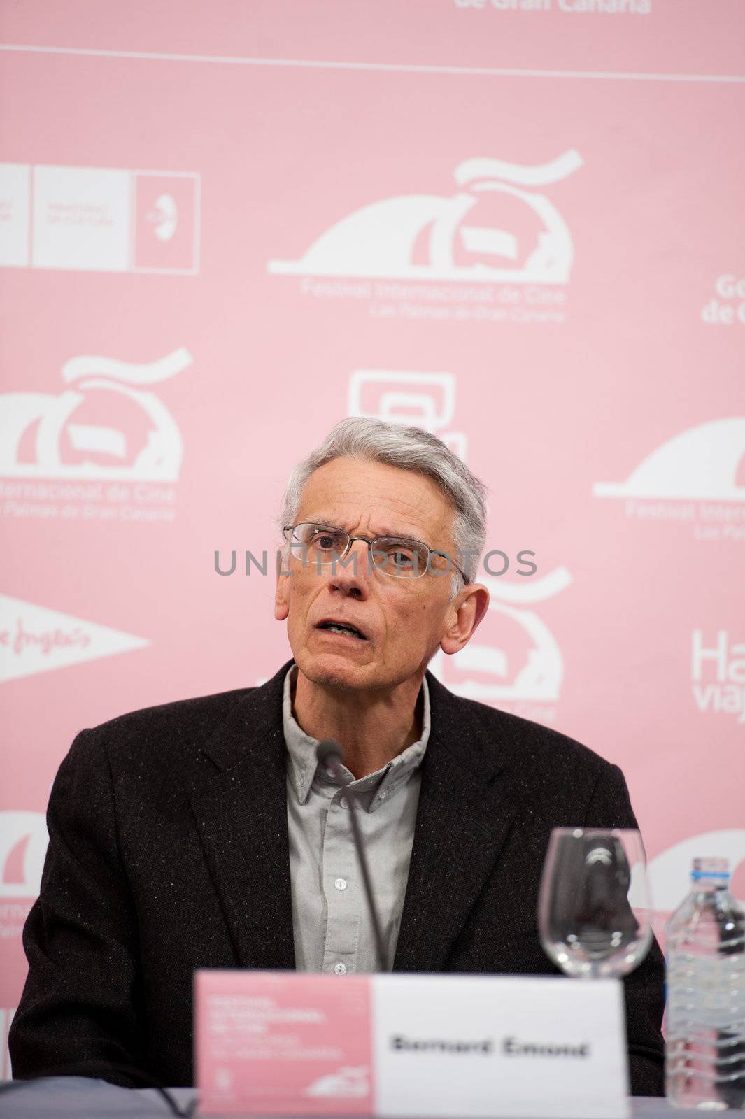 LAS PALMAS, SPAIN–MARCH 17: Bernard Emond, from Montreal, director of the trilogy on the three Christian virtues (2005), during LPA International Film Festival on March 17, 2012 in Las Palmas, Spain
