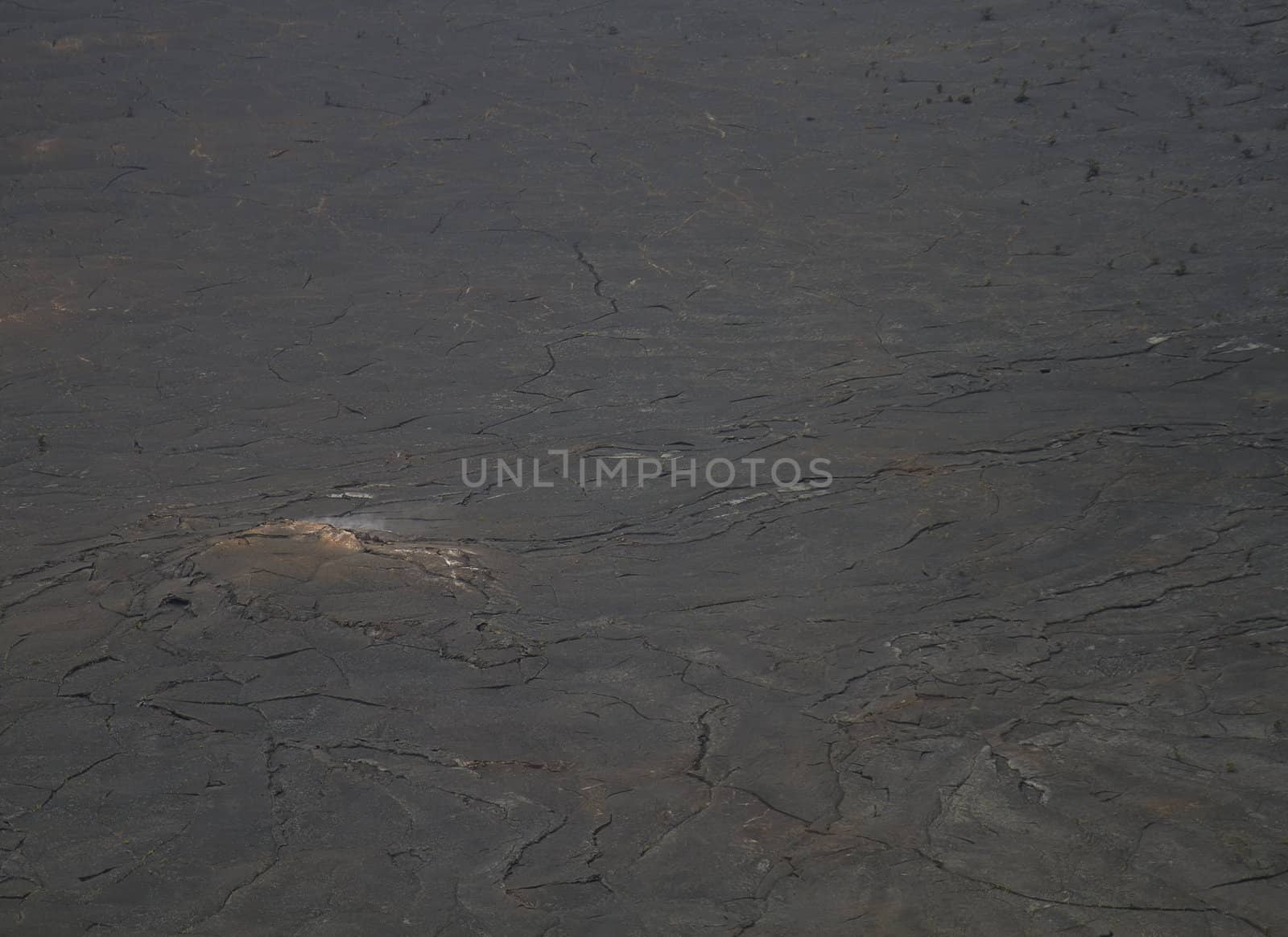 crusted crater floor of the kilauea volcano