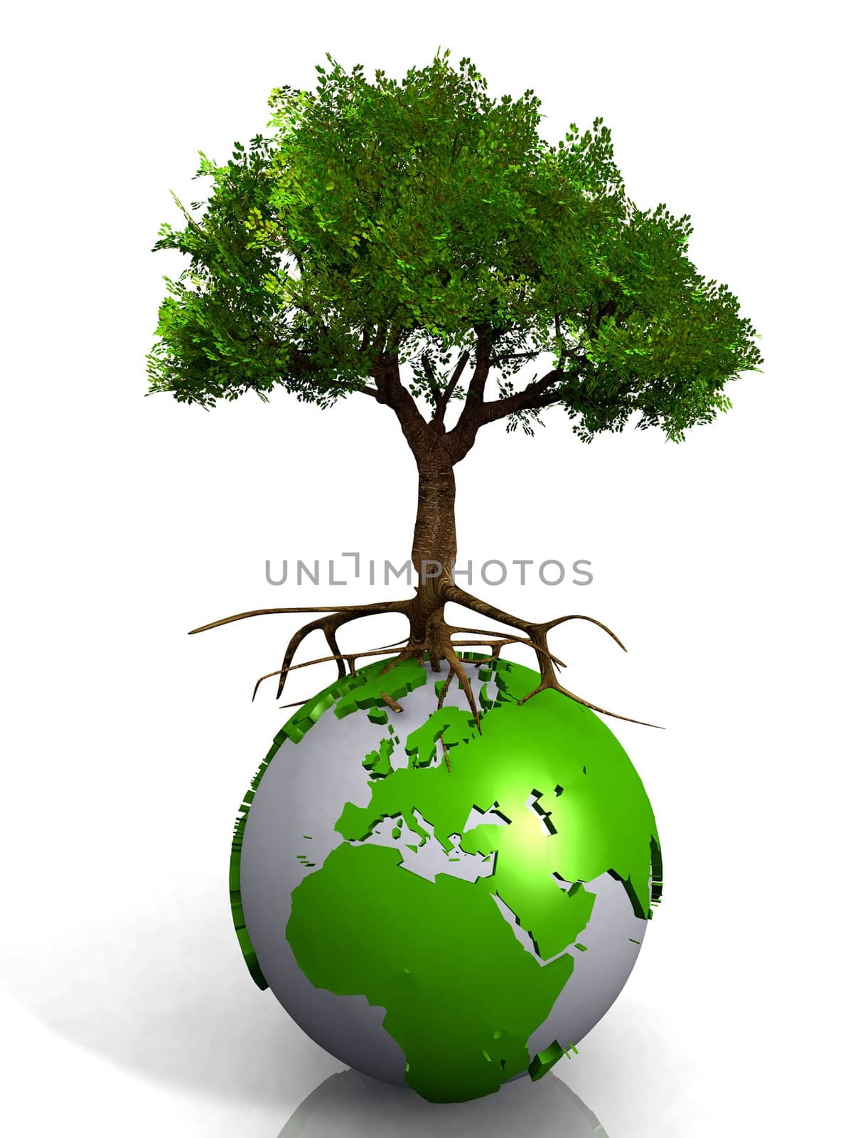 earth and tree by njaj