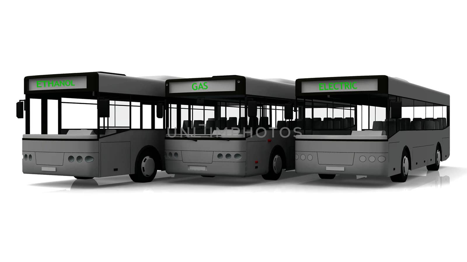 Group of three city buses by njaj