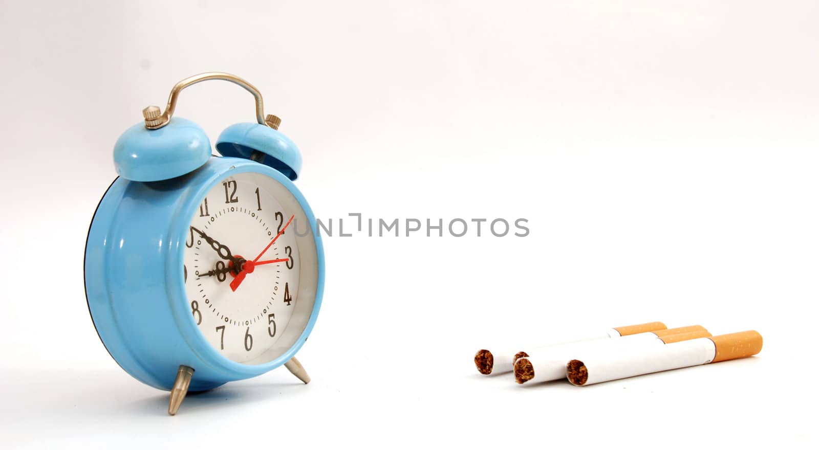 pic of cigarette and clock