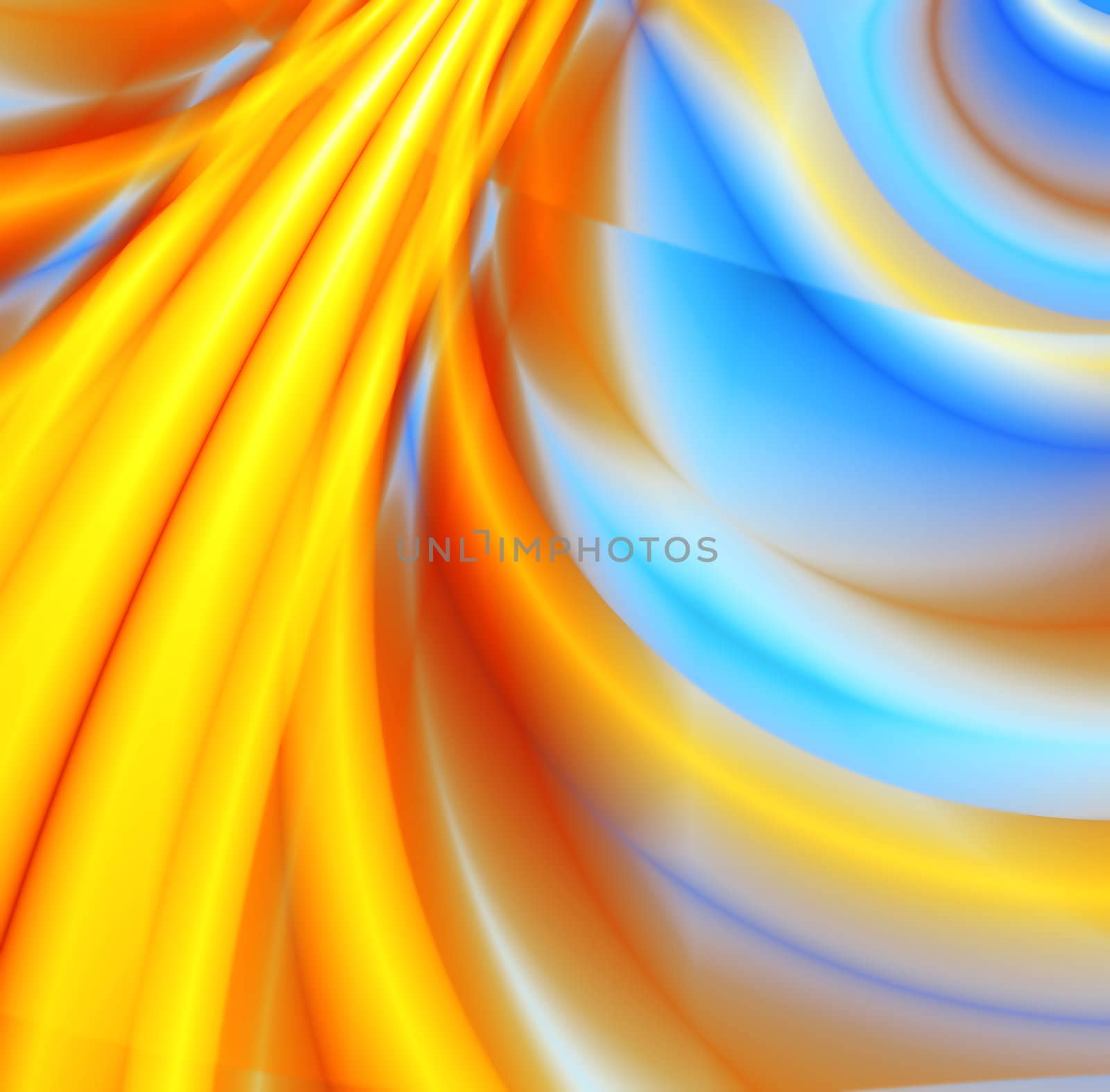 Abstract red blue and yellow traces and divorces