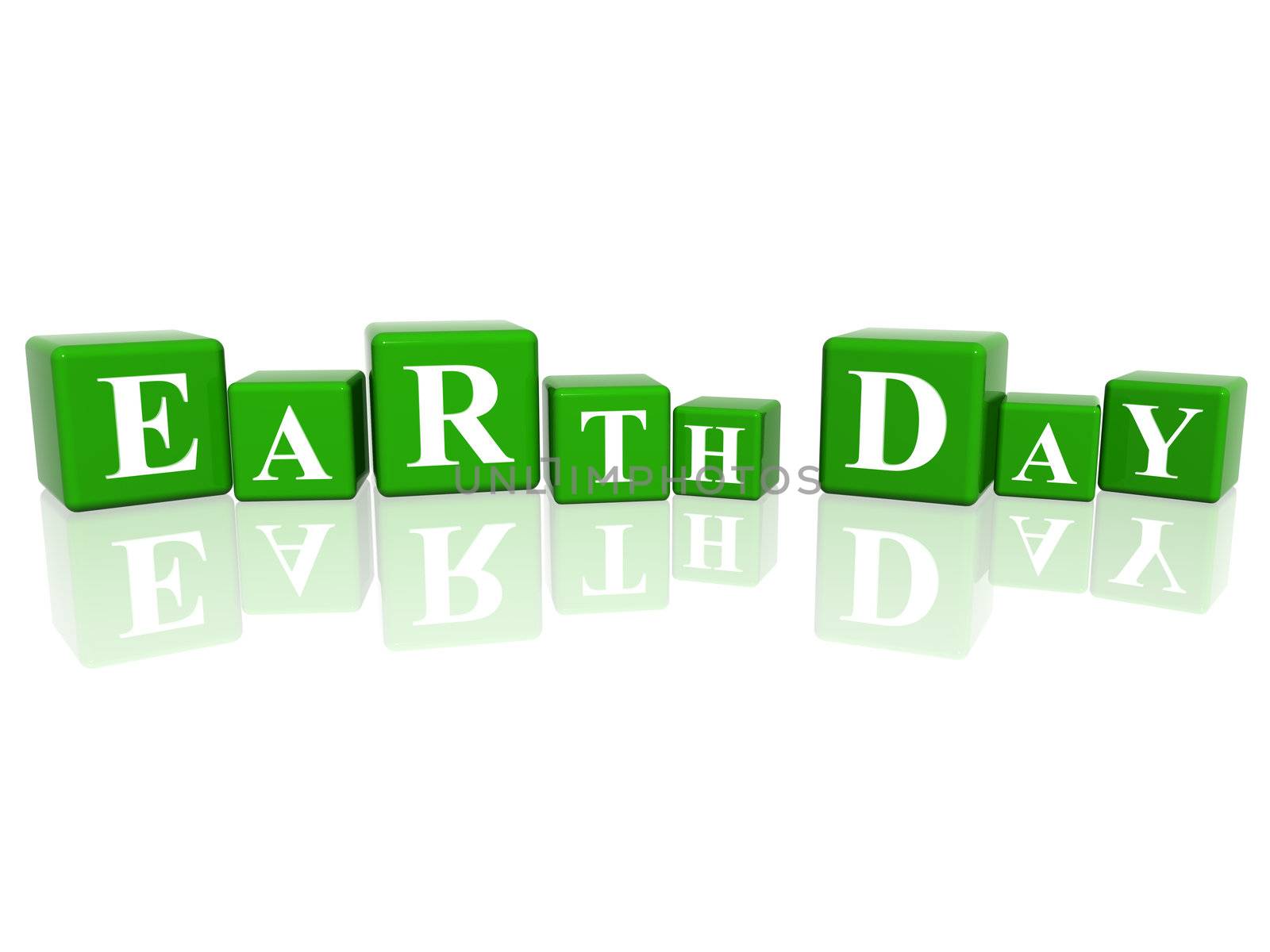 Earth Day in 3d cubes by marinini