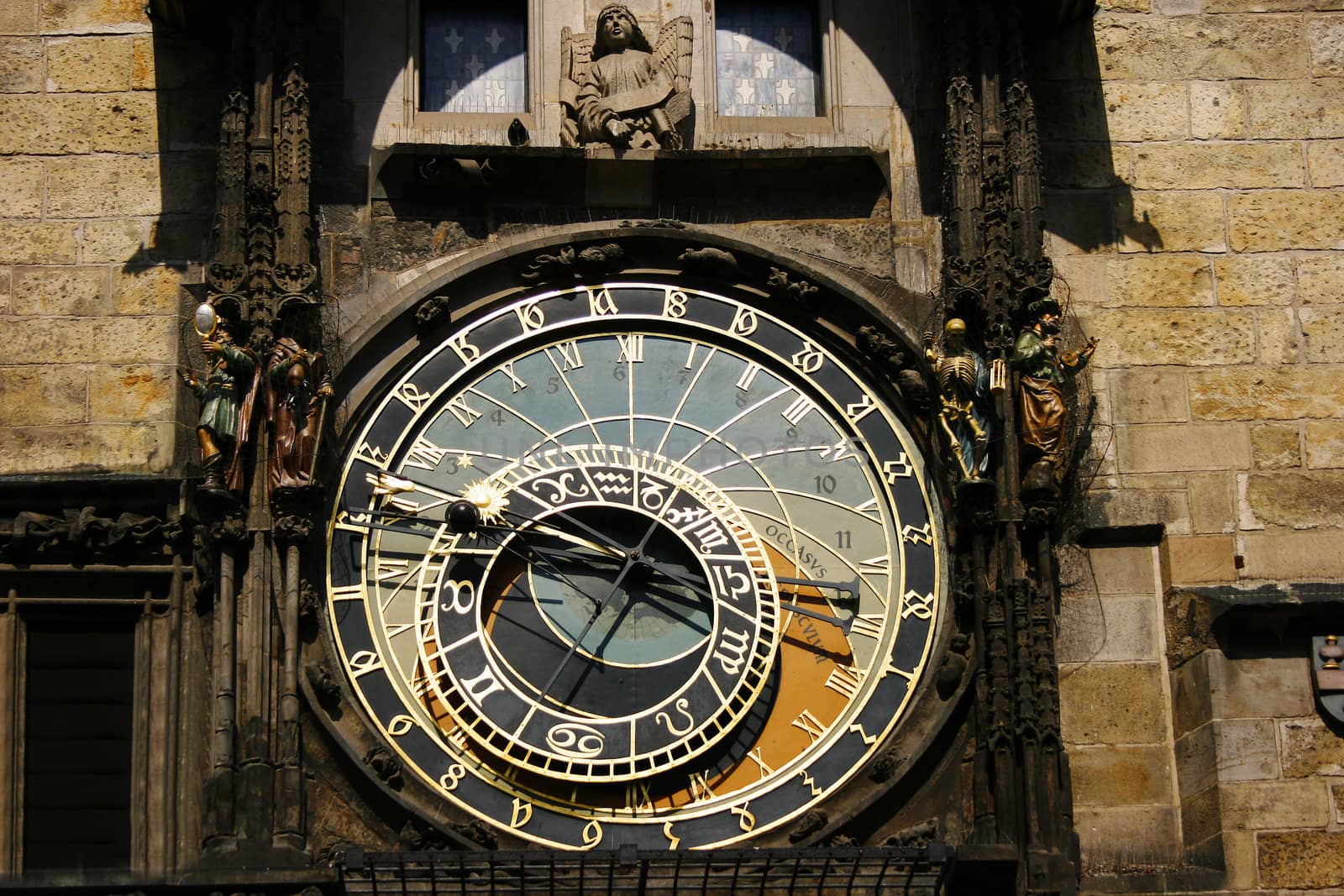 Detail of the astronomical clock from Prague city, Czech Republic