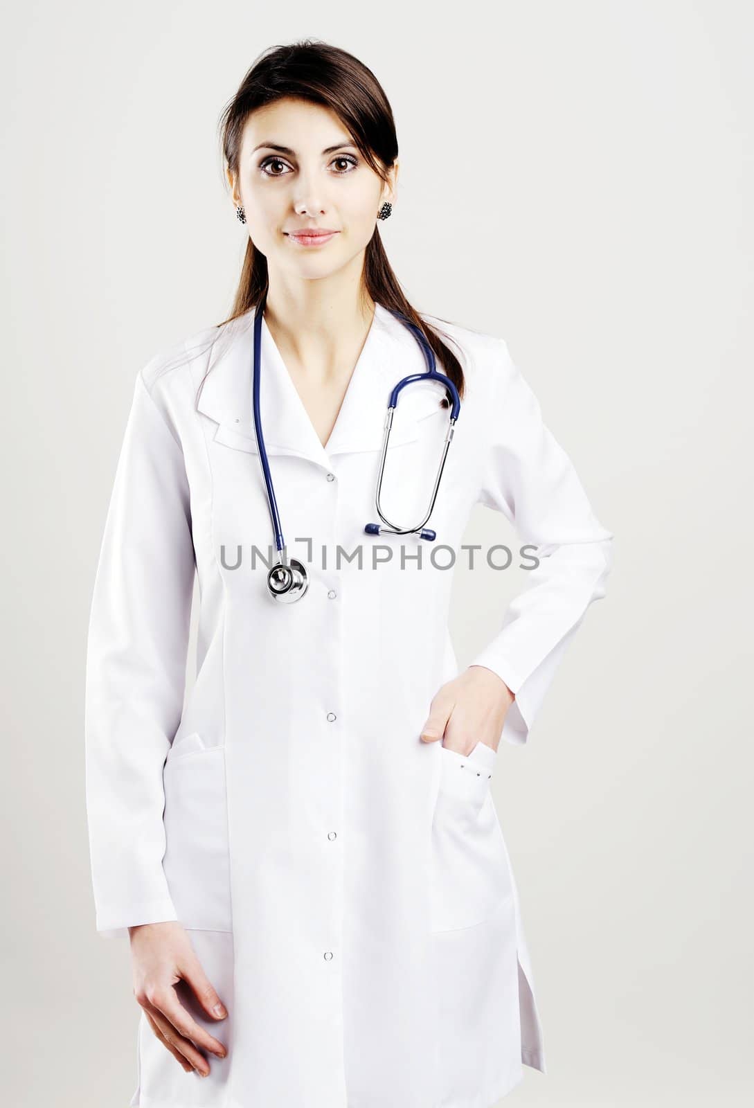 An image of young doctor with stethoscope