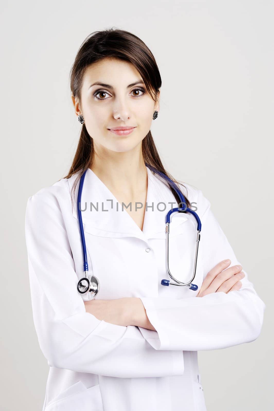 An image of young doctor with stethoscope
