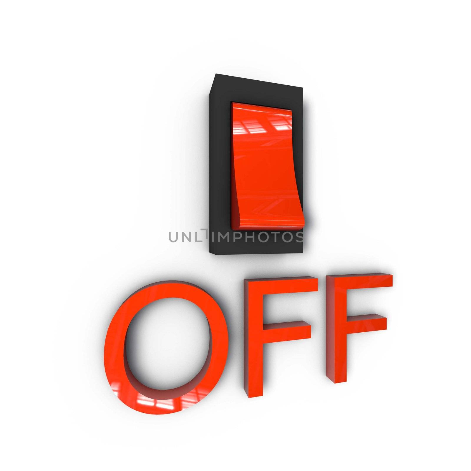 a pictogram to symbolize offpage optimization - switch off