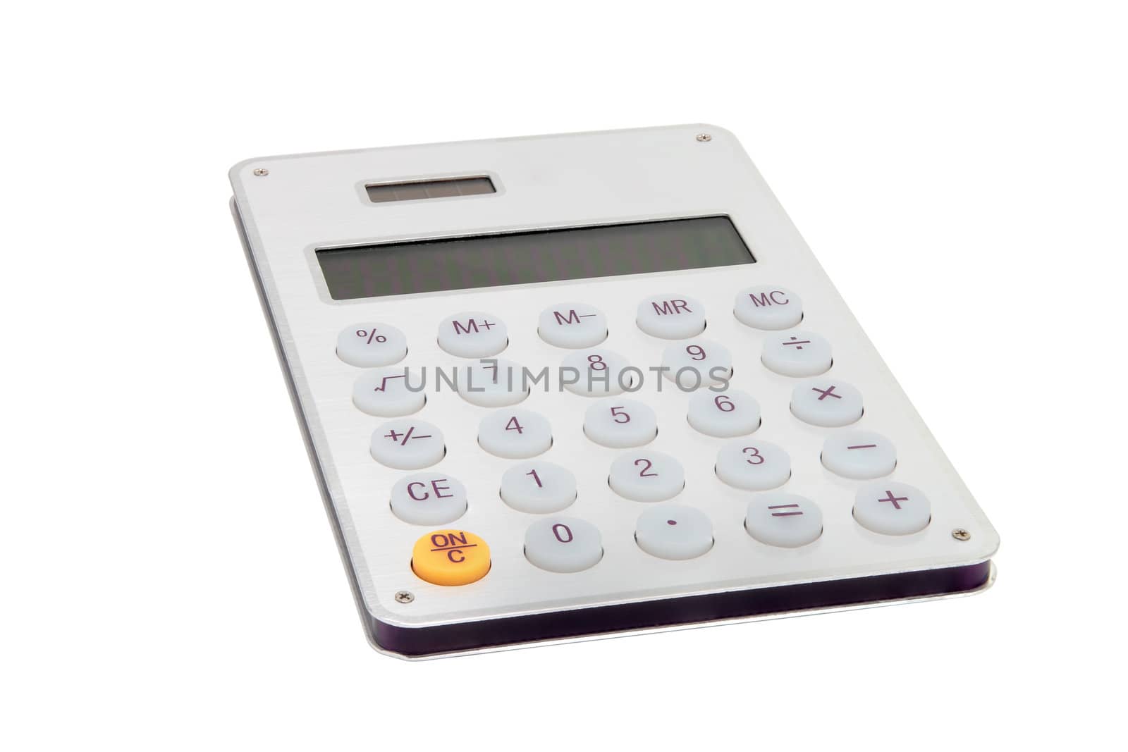 electronic calculator trimmed with white background layout